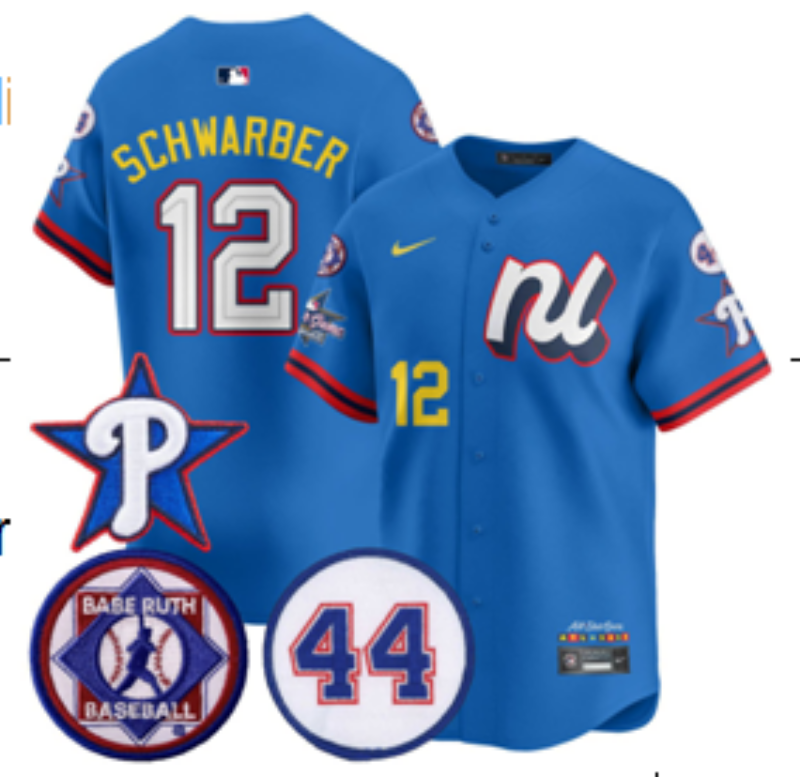 Men 2025 Philadelphia Phillies #12 Schwarber blue Nike MLB All StarJersey 001